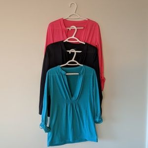 LOFT Long Sleeve Tops, set of 3